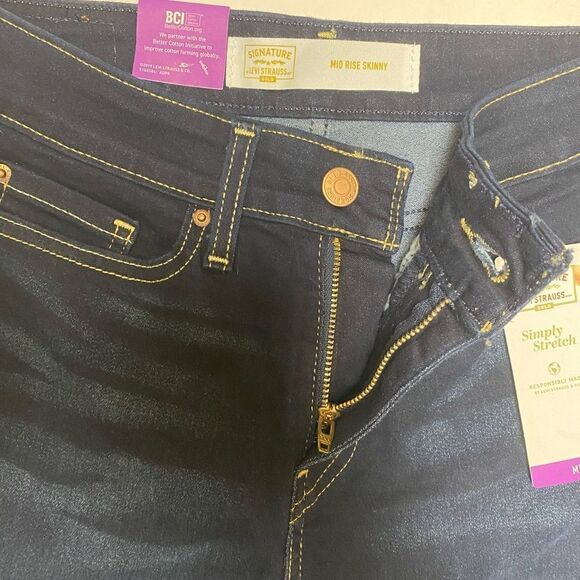 Levi Strauss Gold Signature Women’s Simply Stretch Mid Rise Skinny Jeans Sz 4 - Picture 8 of 16